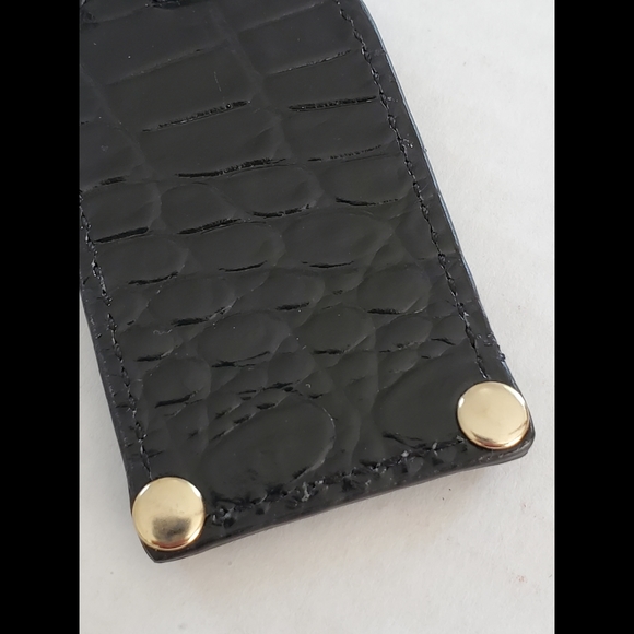 *Black Diamond* Brahmin Luggage Tag, Leather - Picture 3 of 6